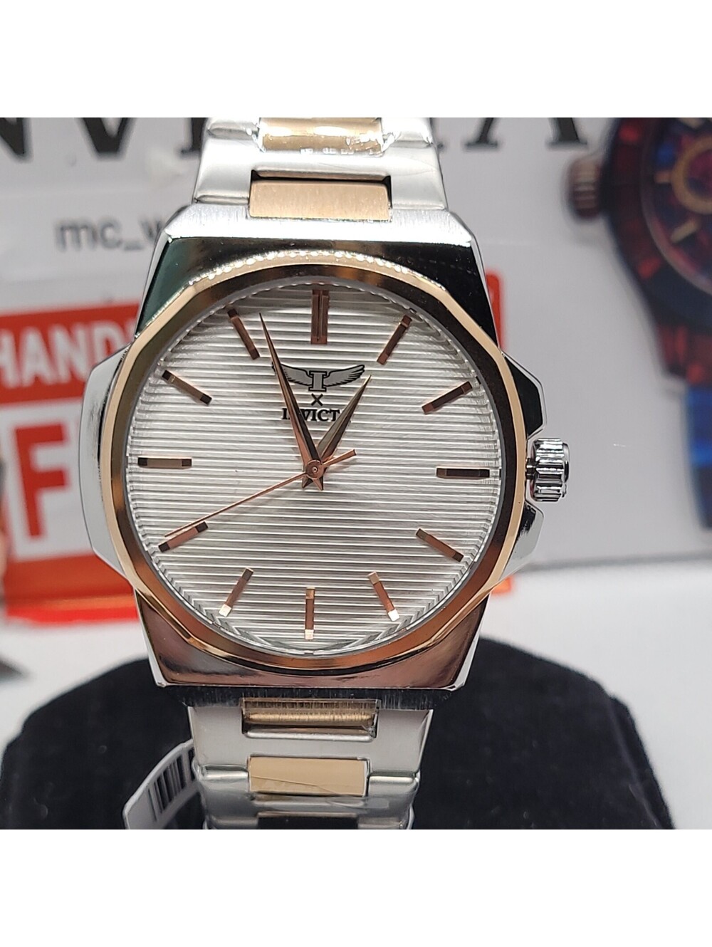 503 Invicta Specialty Two-Tone Silver/Gold Quartz Analog Silver Dial Bracelet